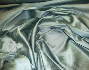 Lagoon Shantung Dupioni Faux Silk fabric per yard