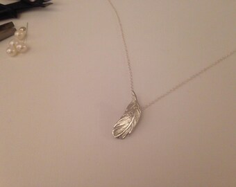 SOLD - Fine Silver Feather Pendant
