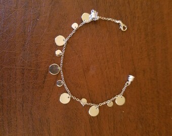 Silver Circle charm bracelet