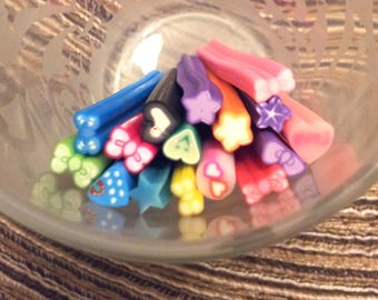 Set of 16 5 cm - various T24 polymer clay canes