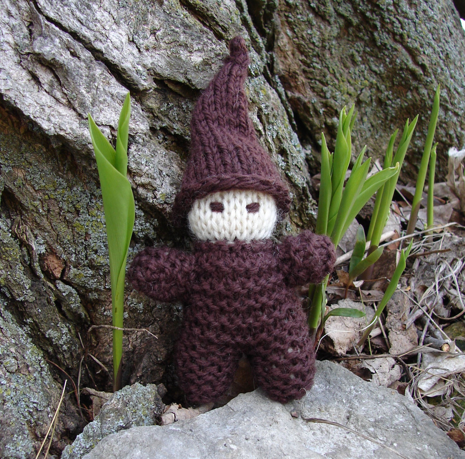 Waldorf Gnome Brown natural wool waldorf toy gnome baby