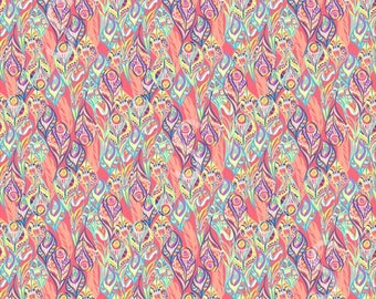 12" x 12" Oracal Patterned Vinyl - Featherly Orange by Sparkle Berry