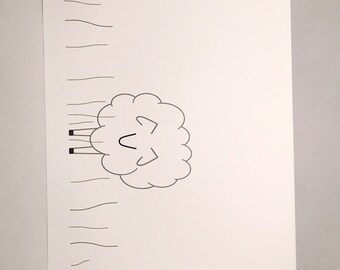Sheep - Custom Blank Notecards - Set of 8