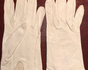 VINTAGE LEATHER GLOVES button wrist