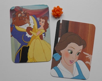 Beauty and the beast Journaling Cards, Sets of 5, Ephemera, Paper embellishments, Handmade, Project Life, Bookmarks, Tags, Free shipping