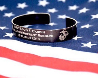 Memorial Bracelet / Honor the Fallen / POW / Military Bracelets / KIA Bracelet / USMC / Navy / Army/ Air Force / Navy Seal / Veteran