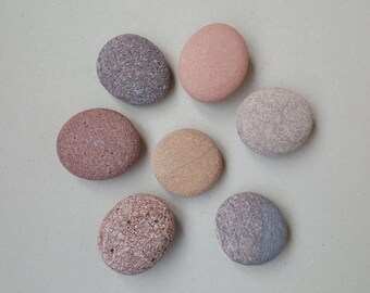 7 Extra Large Sea Stones- Beach Stones - Beach Finds -2,2"-2,6"Large Sea Rocks-Mandala Stones