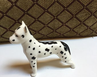 Small White Spotted Dog Fugurine