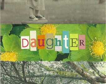 Daughter art tile. Coaster. Contemporary. Mother's Day gift.
