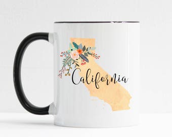 California Mug / Personalized Mug / Custom State Mug / Friend Gift / California Gift / 11 or 15 oz