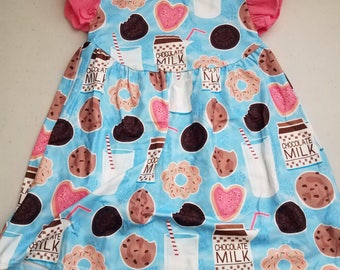 Girls Donuts & Milk Pearl Dress