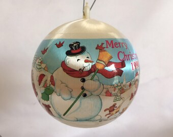 Christmas Ornament Merry Christmas 1990