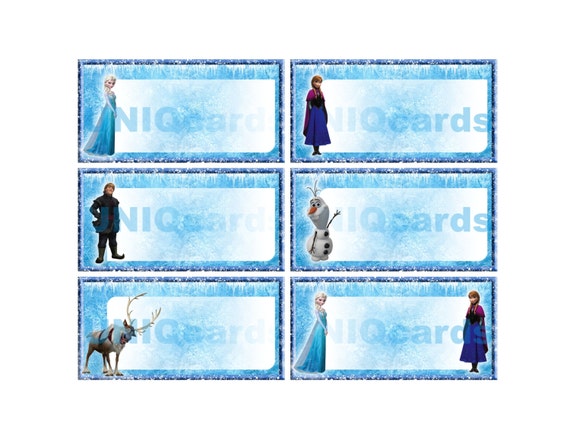 Frozen inspired labels Frozen label Elsa labels with snow