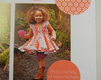 Pattern for Izzy & Ivy Designs Little Girl's Adorable Top or Dress Sizes 1-14 Beverly Belle