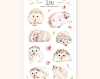 DUCK duck fun Hedgehog stickers