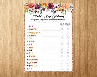 Emoji Pictionary Bridal Shower Game Wedding Emoji Pictionary Game Printable Wedding Shower Games Bridal Shower Game Pictionary Emoji Game