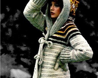 Crochet Pattern, Crochet Jacket Pattern, Crochet Hooded Jacket Pattern, Crochet PDF Pattern, Crochet Instant Download, Hooded Jacket Pattern