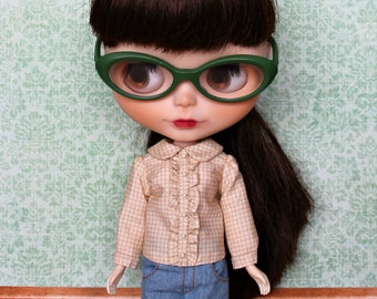 Blythe Top, Gingham Blouse with collar