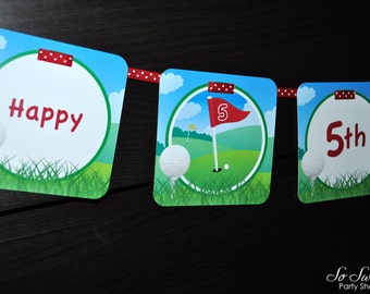 Golf Birthday Banner, Boys Birthday Banner, Golf Party Decorations, Sports Birthday Banner, Party Banner, Mens Birthday Banner