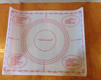 Vintage Tupperware 1965 Rexall Pastry Mat with rolling pin cookies rolling dough
