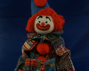 Vintage Cloth Shelf-sitter Clown