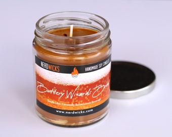 Buttery Wizard's Brew - Harry Potter Inspired Soy Candle - Butterbeer Scent
