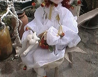 PDF file/ Cloth doll class/Doll-making tutorial/Witch doll Tutorial/Soft sculpture doll/ Rose the good witch class/Halloween doll class