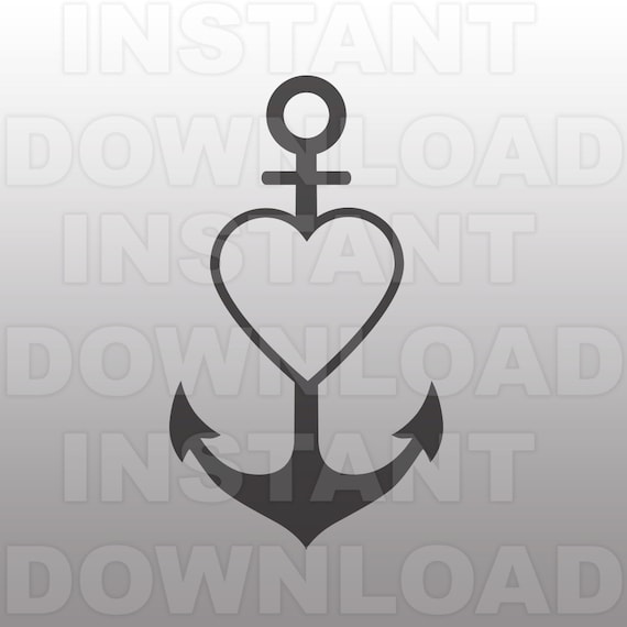 Download Anchor SVG File Cutting Template-Anchor Heart Clip Art for