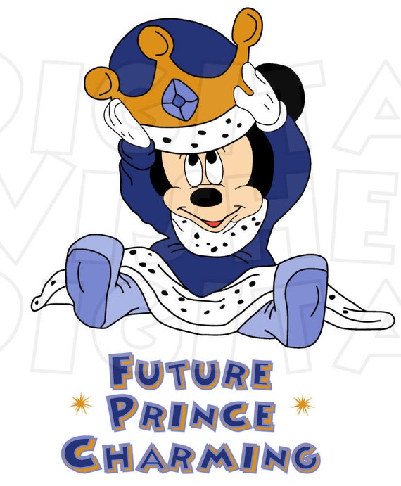 Future Prince Charming Baby Mickey Mouse Digital Iron on
