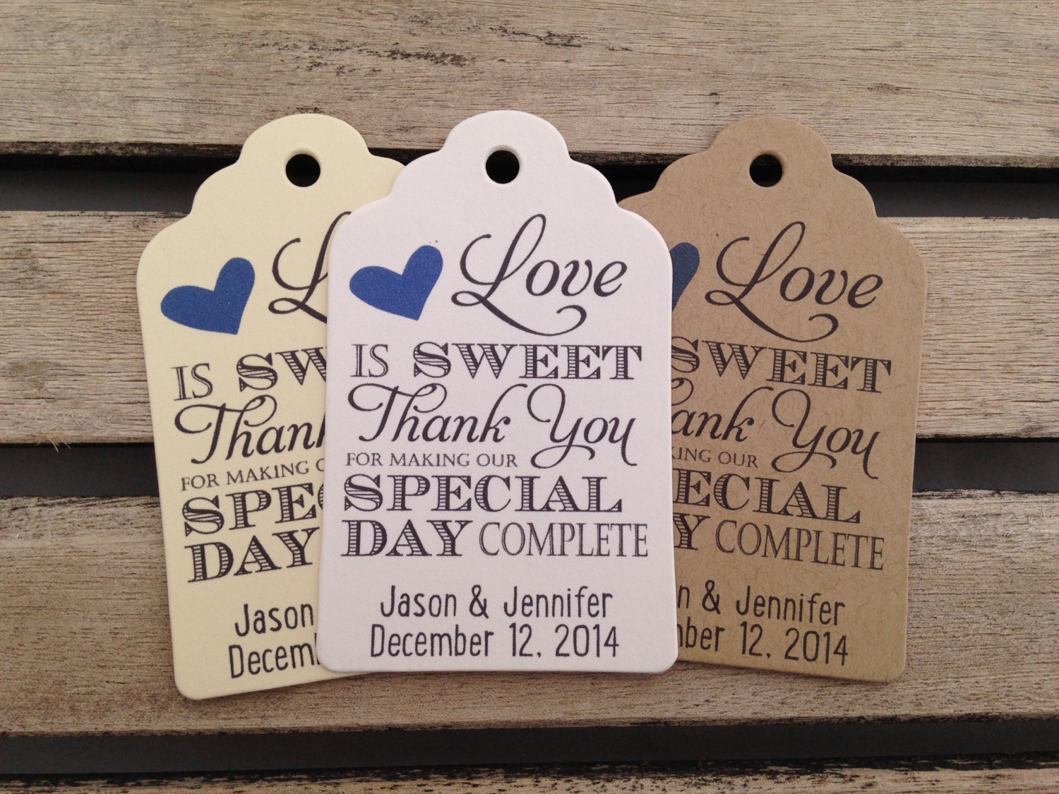 wedding gift tags love is sweet thank you for making our day wedding tags