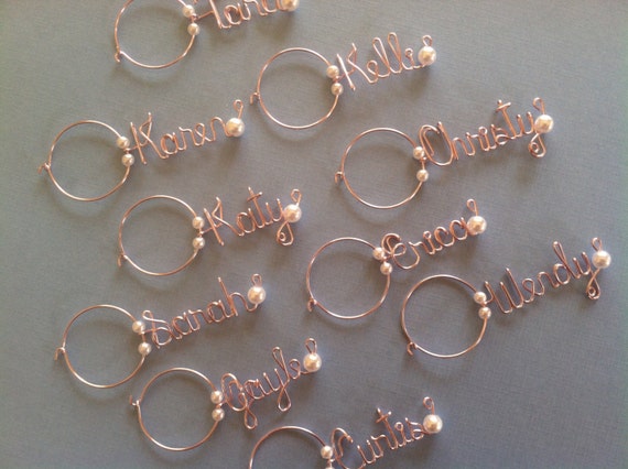 Wine Glass Charm Personalized Wine Charm Wedding Favor Wine Glass Charm Personalized Wine Charm Wedding Favor