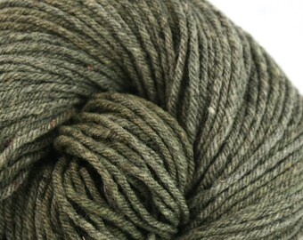Hand Dyed Aran weight Mini Empire Heathers Rambouillet Wool 213 yds 4oz Jasper