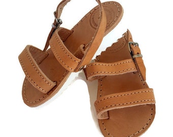 Hermes design kids Sandals handmade Greek Children Sandals