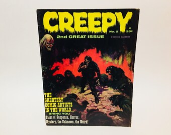 Vintage Horror Comic Book Creepy Magazine #2 1965 Warren Frazetta Cover