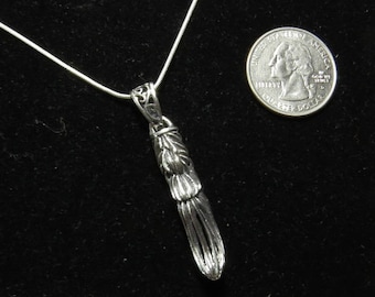 92.5 Sterling Stain Less Silver - Bird Feather Silver Designer Pendant