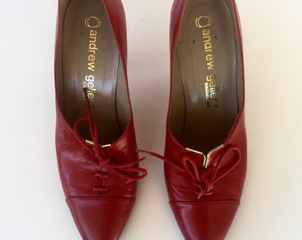 VTG ANDREW GELLER Red Genuine shoes sz 6B