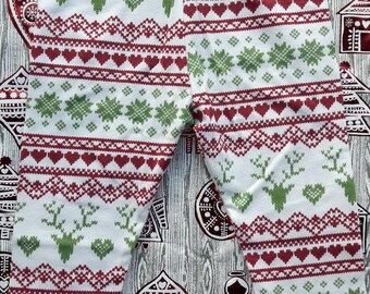 Sale item! Christmas Leggings in Fairisle Style Print, age 12-18m