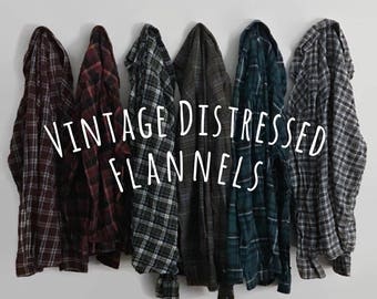 Vintage Oversize Flannel Shirt, Distressed Flannels, Bridesmaid Flannel, Flannel Shirt, Oversized Flannels, 90s Grunge Clothing