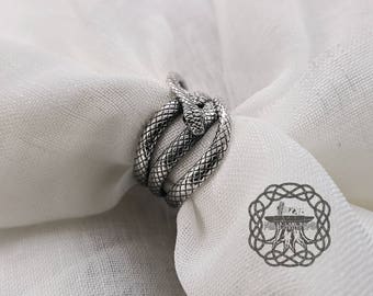 Snake Ring Sterling Silver Ring Snake Jewelry Animal Ring Vintage Tribal Ring