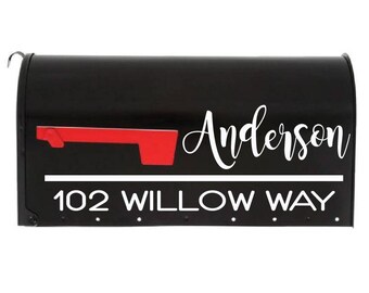 Personalized Mailbox Decal "The Danielle" , 23 colors to choose from! mailbox lettering, mailbox address, address numbers, mailbox sticker