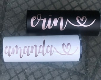 FREE SHIPPING Personalized Maars Tumbler 20 oz / Stainless Steel Tumbler / Skinny Tumbler / Bridesmaid / Groomsmen/ Graduates / Matte Black