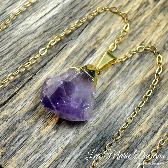 Raw Amethyst Necklace Pendant Crystal Like This Item