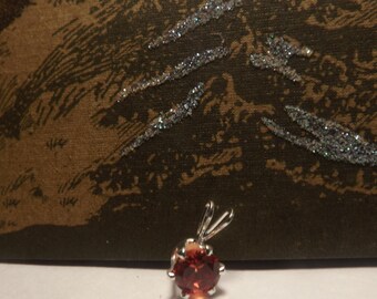 6MM Padparadscha Sapphire Pendant