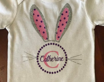 Easter Bunny - Monogram + Full Name Top - Youth/Kid's