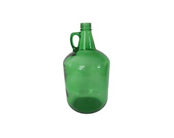 Vintage Green Glass Bottle Demijohn