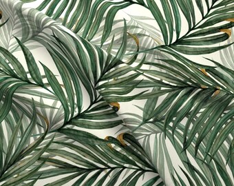 Palm Leaves Fabric - Palm Leaves King Pineapple By Chicca Besso - Palm Leaves Tropical Botanical Cotton Fabric By The Yard With Spoonflower