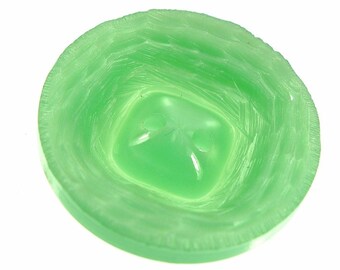 Vintage buttons, mint green buttons 2pcs