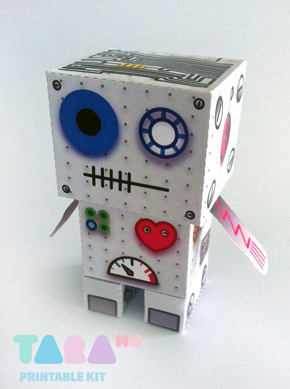 DIY Printable Cutout Robot DIY Paper Toy Printable Robot