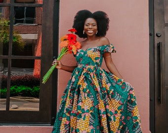 Ankara Dress African Clothing African Dress African Print Dress African Fashion Women's Clothing African Fabric maxi Dress Summer