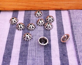 6 cups Bluebell shaped bells, small round beads
